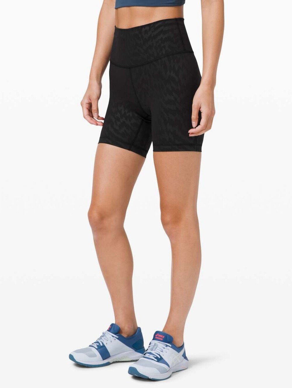 Lululemon Wunder Train High-Rise Short 6"Voltage Mini Emboss Black